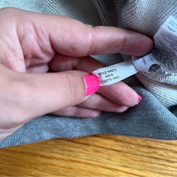 J. Crew factory gray sweatshirt with red plaid details size small - Picture 3 of 5